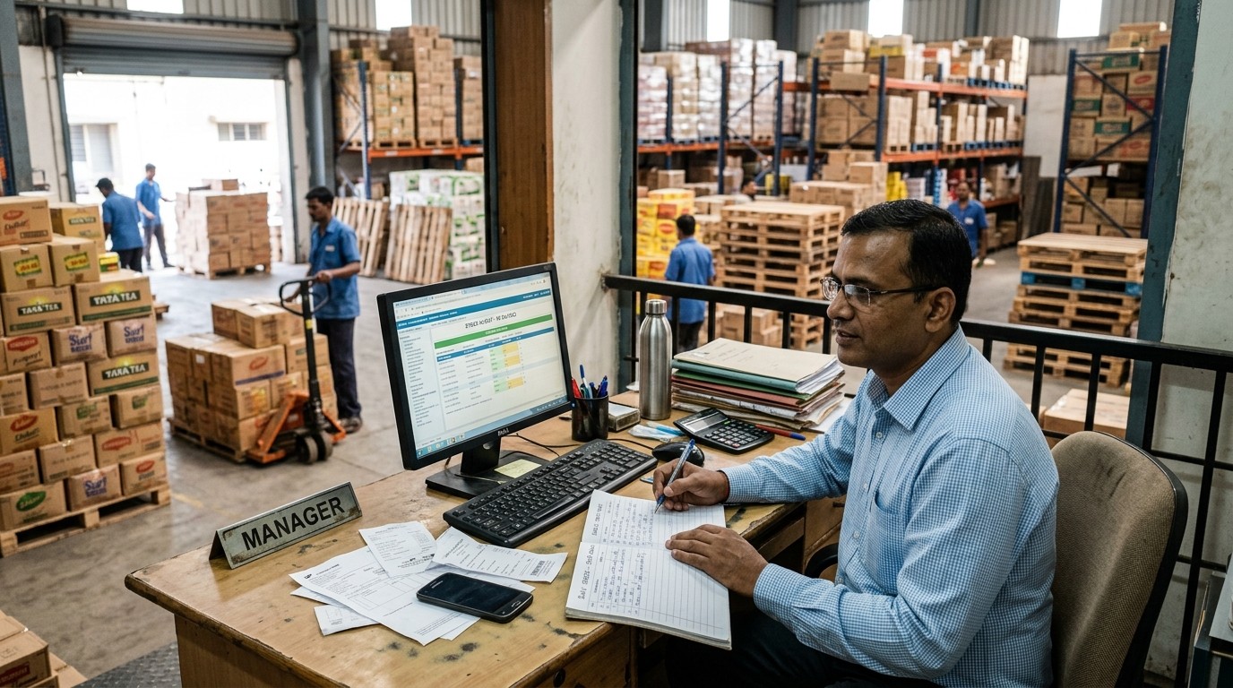 JRC Purchase Order and GRN 3-Way Matching interface showing invoice audit and vendor comparison
